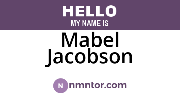 Mabel Jacobson
