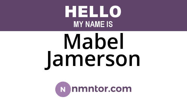 Mabel Jamerson