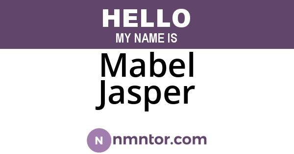 Mabel Jasper