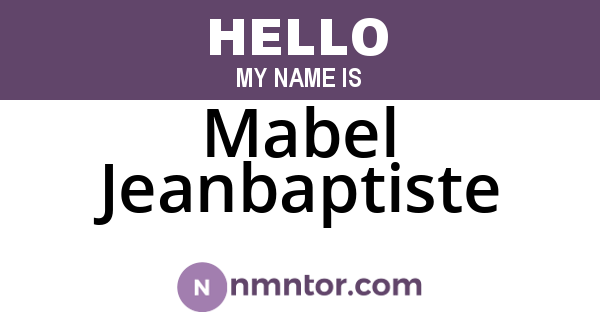 Mabel Jeanbaptiste