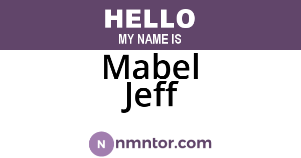 Mabel Jeff