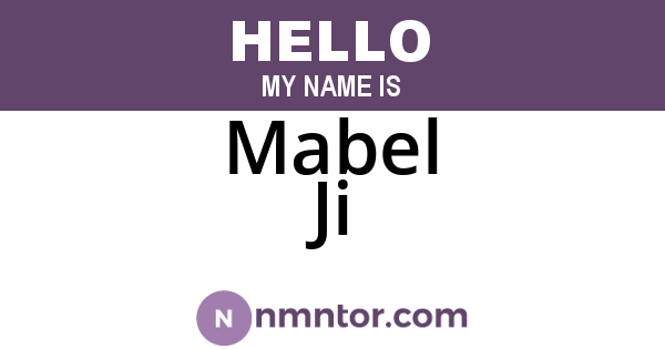 Mabel Ji
