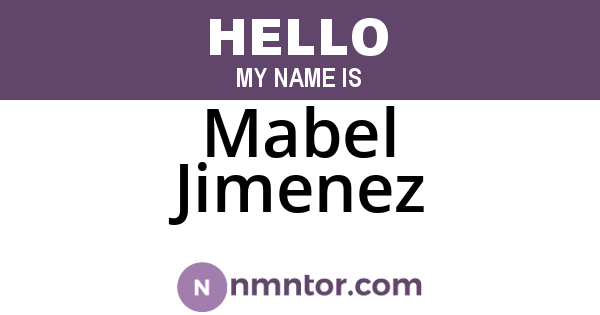 Mabel Jimenez
