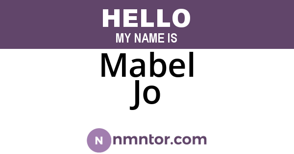 Mabel Jo