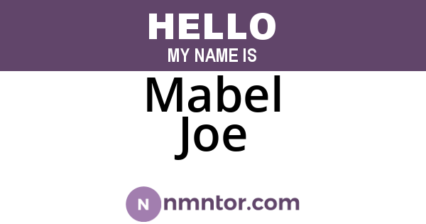 Mabel Joe