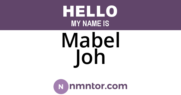 Mabel Joh
