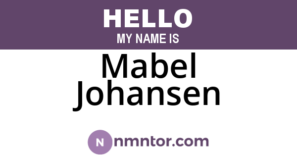 Mabel Johansen