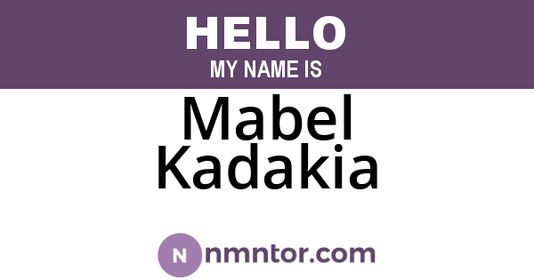 Mabel Kadakia