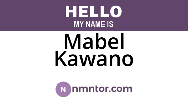 Mabel Kawano