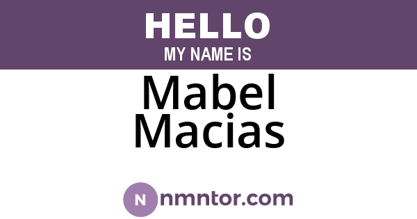 Mabel Macias