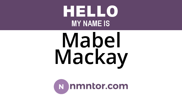 Mabel Mackay
