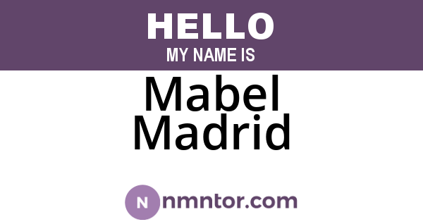 Mabel Madrid
