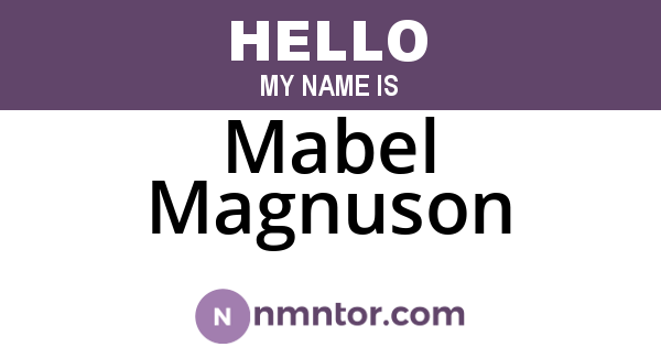 Mabel Magnuson