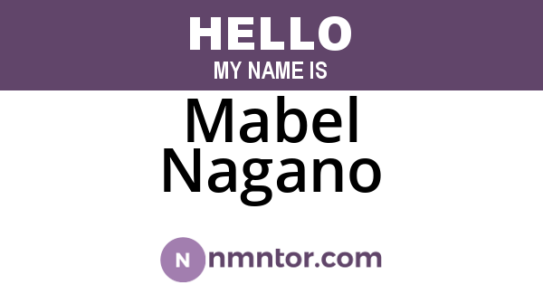 Mabel Nagano