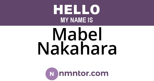 Mabel Nakahara