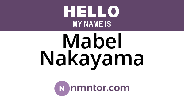 Mabel Nakayama