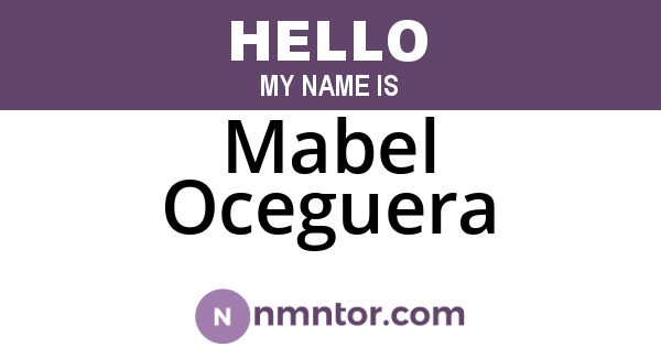 Mabel Oceguera