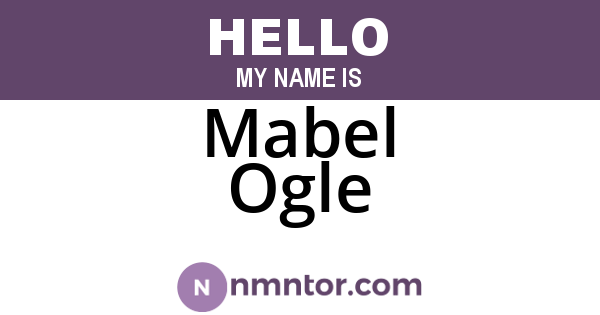 Mabel Ogle