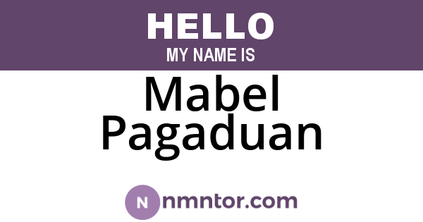 Mabel Pagaduan