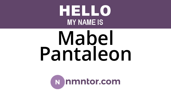 Mabel Pantaleon