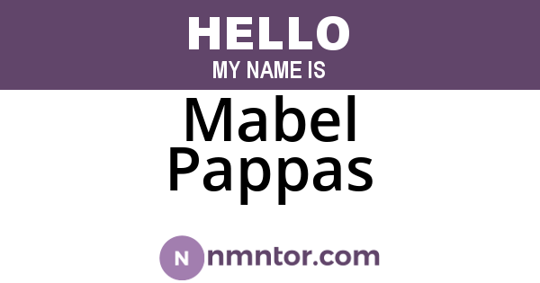 Mabel Pappas