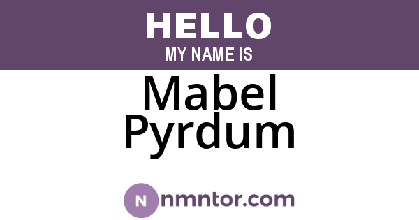 Mabel Pyrdum