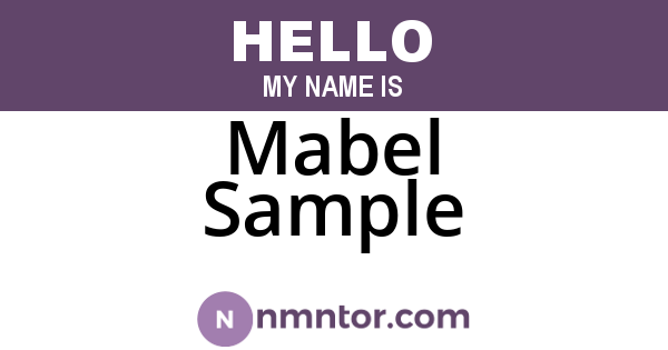 Mabel Sample