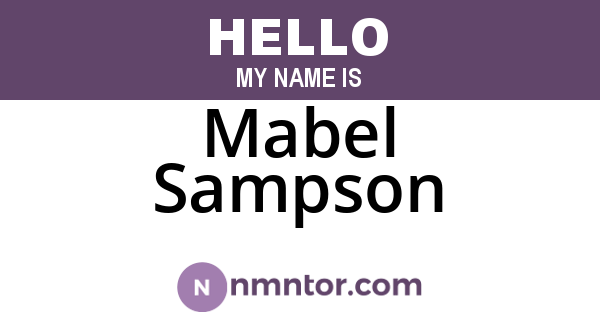 Mabel Sampson