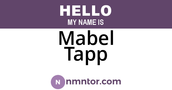 Mabel Tapp
