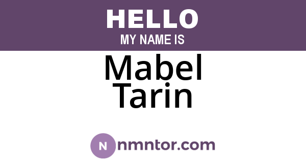Mabel Tarin