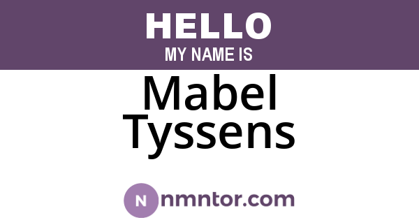 Mabel Tyssens