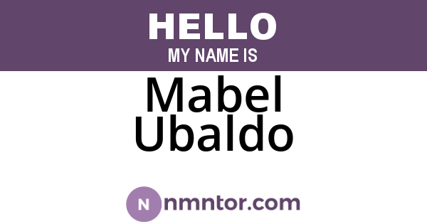 Mabel Ubaldo