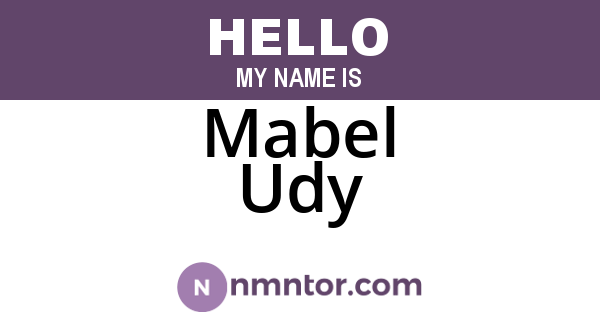 Mabel Udy