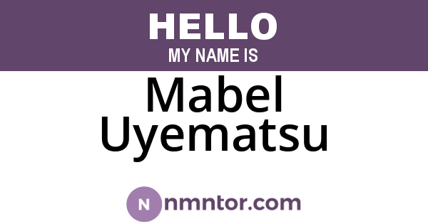 Mabel Uyematsu