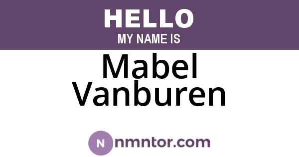 Mabel Vanburen