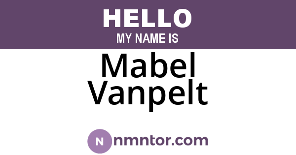 Mabel Vanpelt