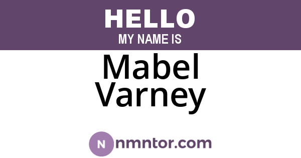 Mabel Varney