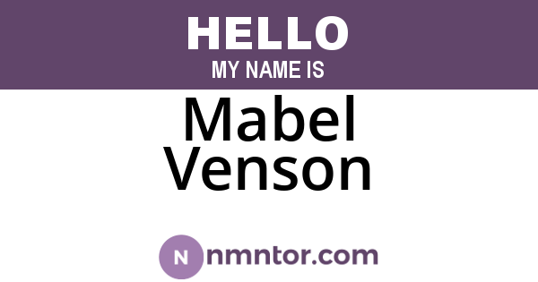 Mabel Venson