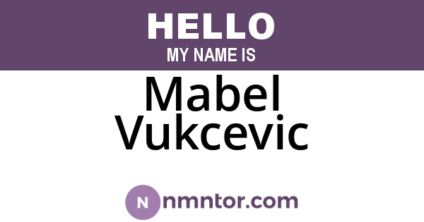 Mabel Vukcevic