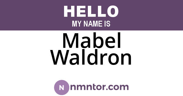 Mabel Waldron