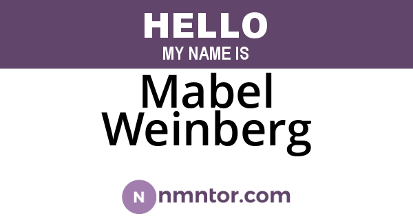 Mabel Weinberg