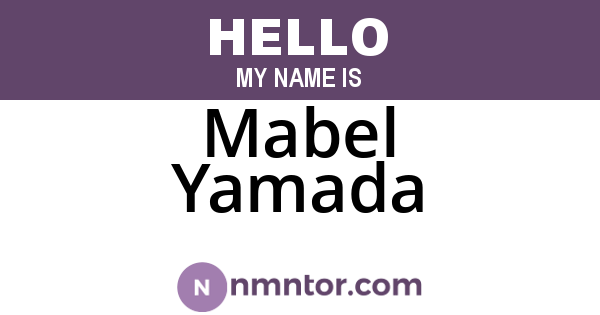 Mabel Yamada