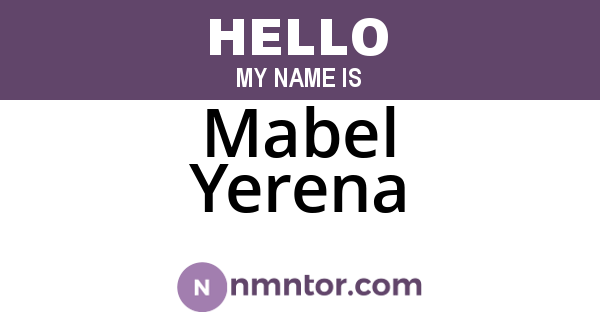 Mabel Yerena