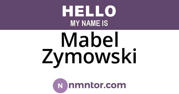 Mabel Zymowski