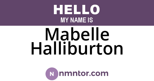 Mabelle Halliburton