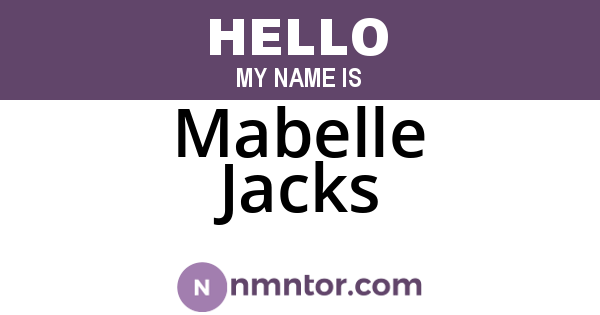 Mabelle Jacks