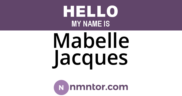 Mabelle Jacques