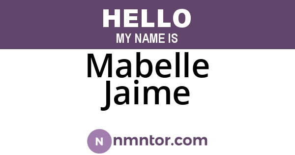 Mabelle Jaime