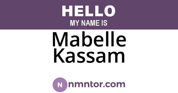 Mabelle Kassam