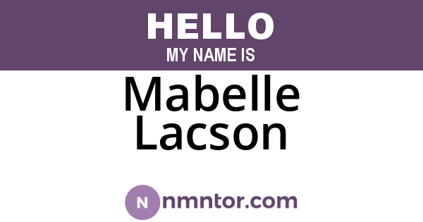 Mabelle Lacson